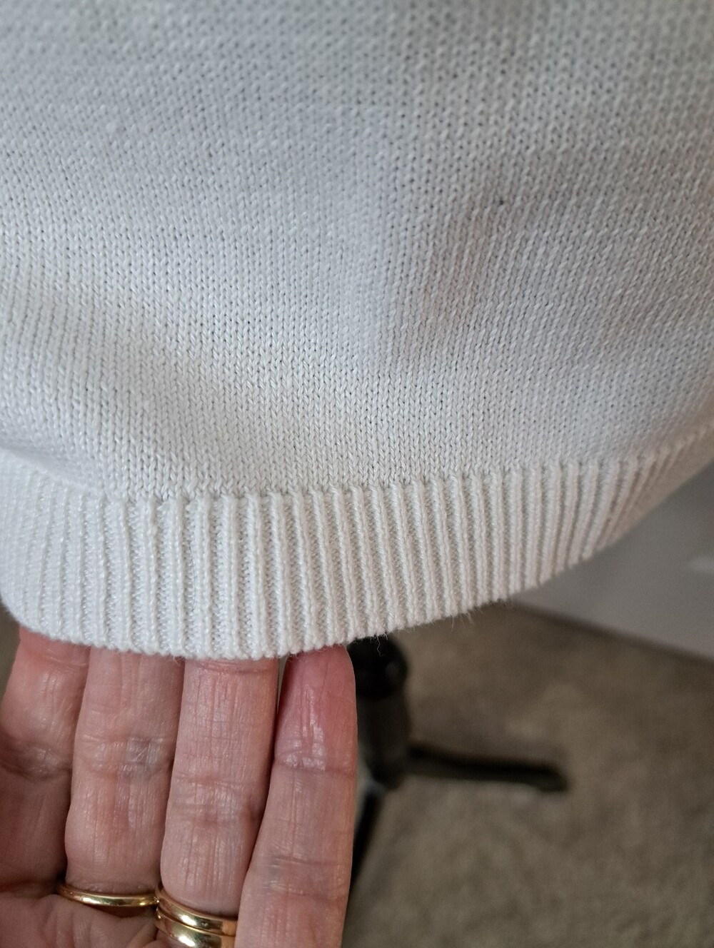 Talbots Petites Sleeveless Knit Sweater White Size Medium Linen Cotton Classic - Picture 6 of 13